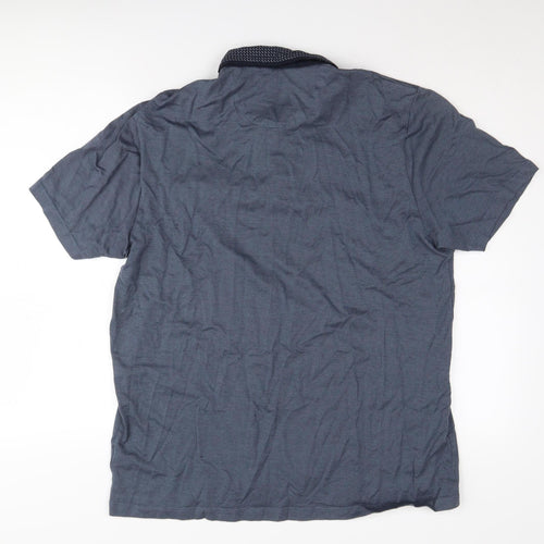 Next Men Blue Polo Shirt XL Regular Fit Casual