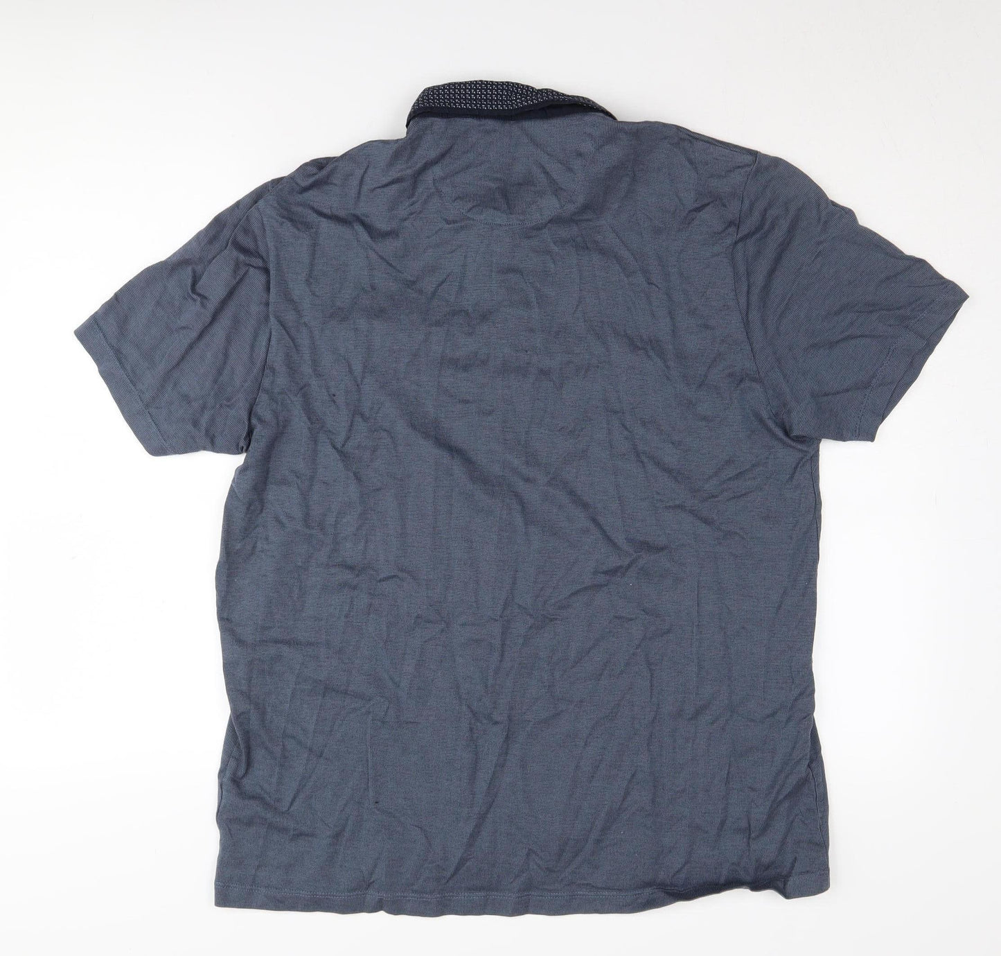 Next Men Blue Polo Shirt XL Regular Fit Casual