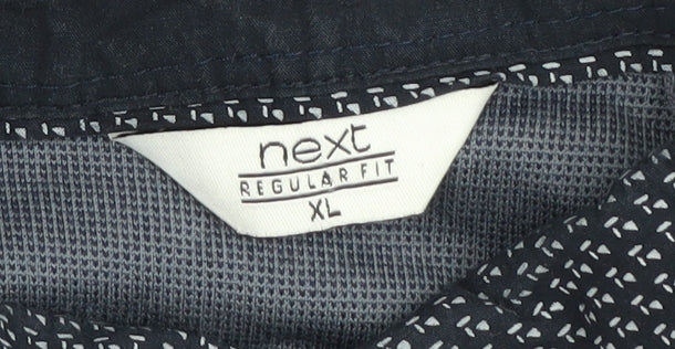 Next Men Blue Polo Shirt XL Regular Fit Casual
