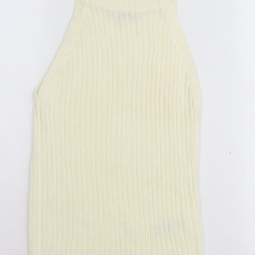 Next Women's Ivory High Neck Knit Vest Size 6