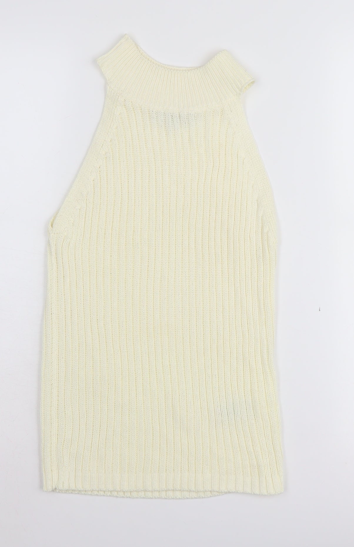 Next Women's Ivory High Neck Knit Vest Size 6