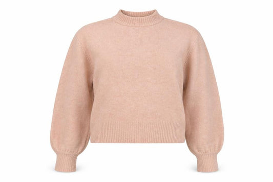 Front view of ASOS Design Women’s Pink Mock Neck jumper, size UK 10