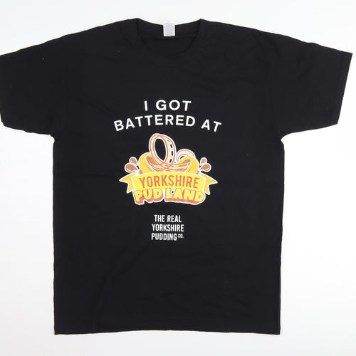 Fruit of the Loom Men's Black M Funny Graphic T-Shirt