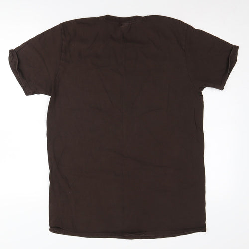 Gildan Unisex Brown Cotton T-Shirt L Casual