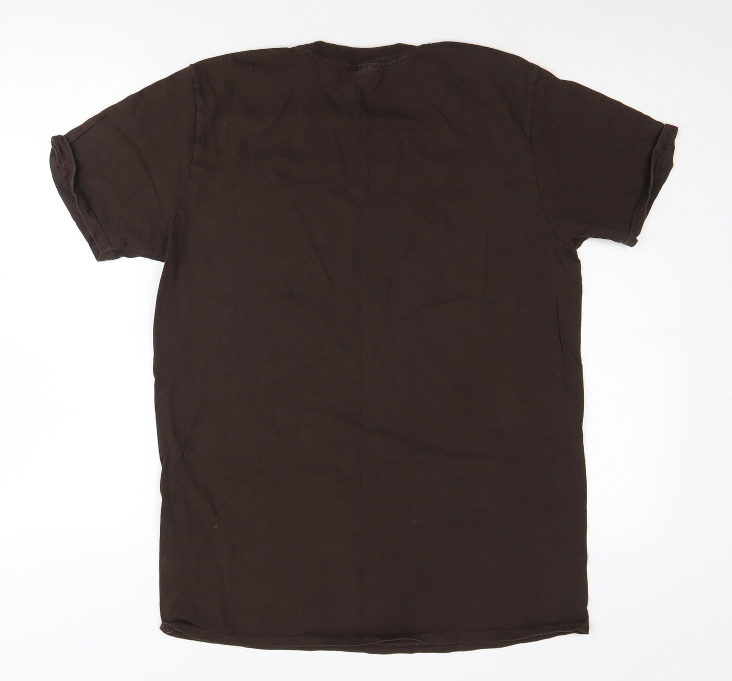 Gildan Unisex Brown Cotton T-Shirt L Casual