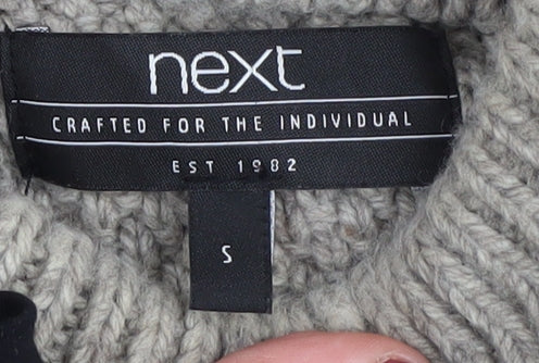 Next Men's Grey Cable Knit Pullover Jumper Size S