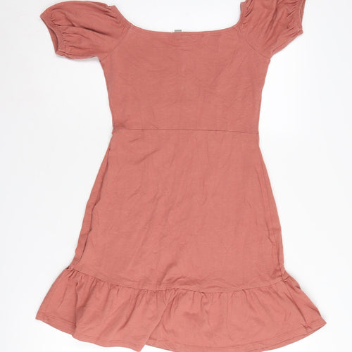 ASOS Women's Pink Mini Dress Size 8 Casual Square Neck