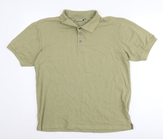 Haworth Men's Green Polo Shirt, Size L, Cotton Mix