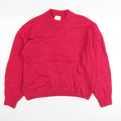 H&M Women's Red XS Mock Neck Jumper