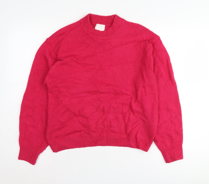 H&M Women's Red XS Mock Neck Jumper