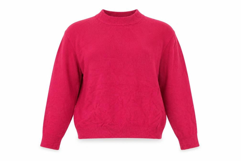 Front view of H&M Women's Red XS Mock Neck Jumper