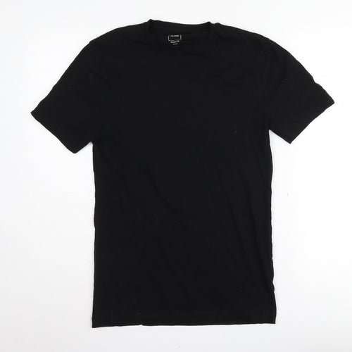 River Island Men's Black Slim Fit T-Shirt Medium