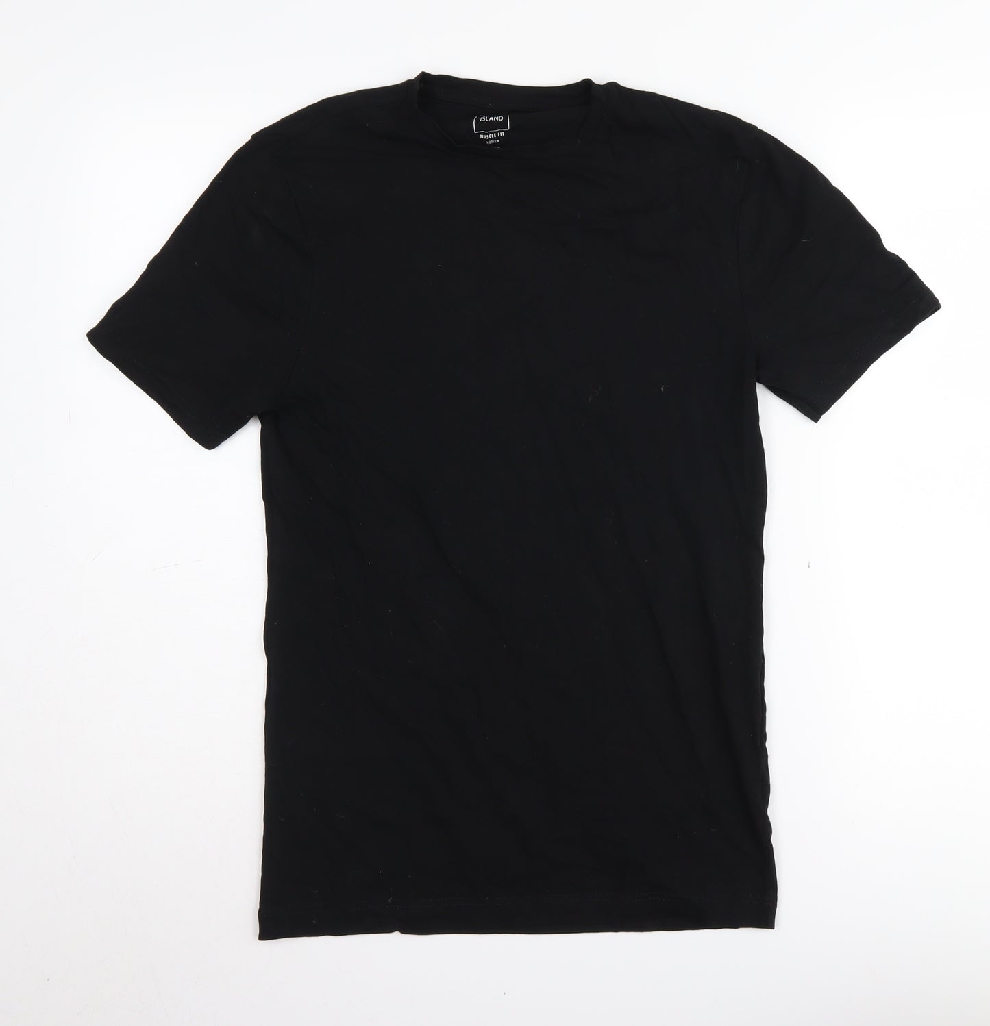 River Island Men's Black Slim Fit T-Shirt Medium
