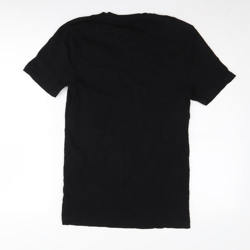River Island Men's Black Slim Fit T-Shirt Medium