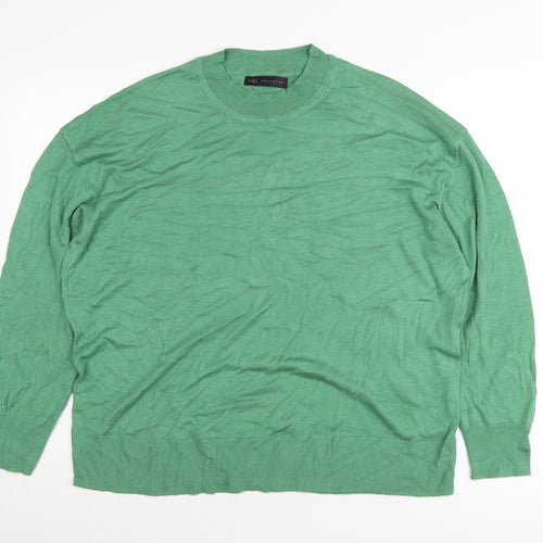 Marks and Spencer Women's Green Crew Neck Pullover L