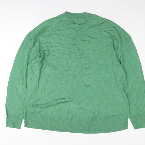 Marks and Spencer Women's Green Crew Neck Pullover L