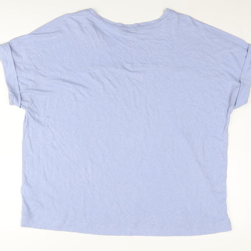 Marks and Spencer Women's Blue Relaxed T-Shirt Size 20