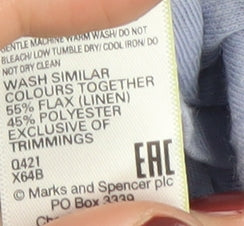 Marks and Spencer Women's Blue Relaxed T-Shirt Size 20