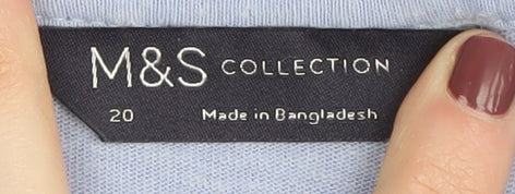 Marks and Spencer Women's Blue Relaxed T-Shirt Size 20
