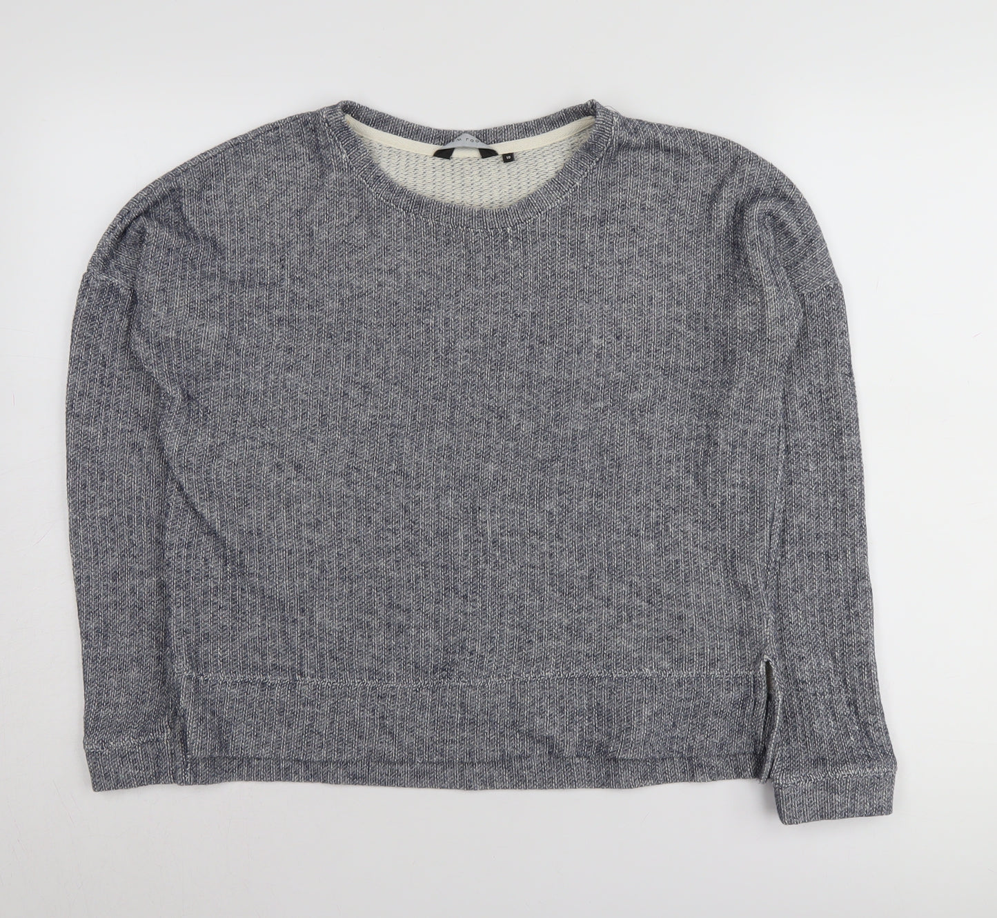 New Look Womens Grey Jumper Size 10 Cotton Blend