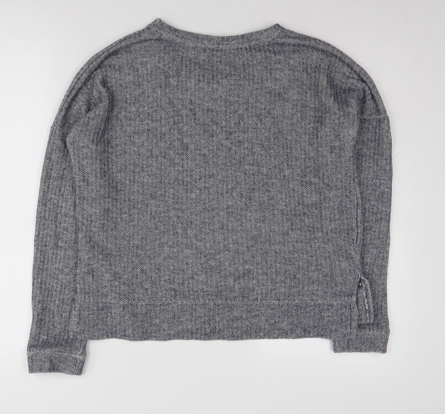 New Look Womens Grey Jumper Size 10 Cotton Blend
