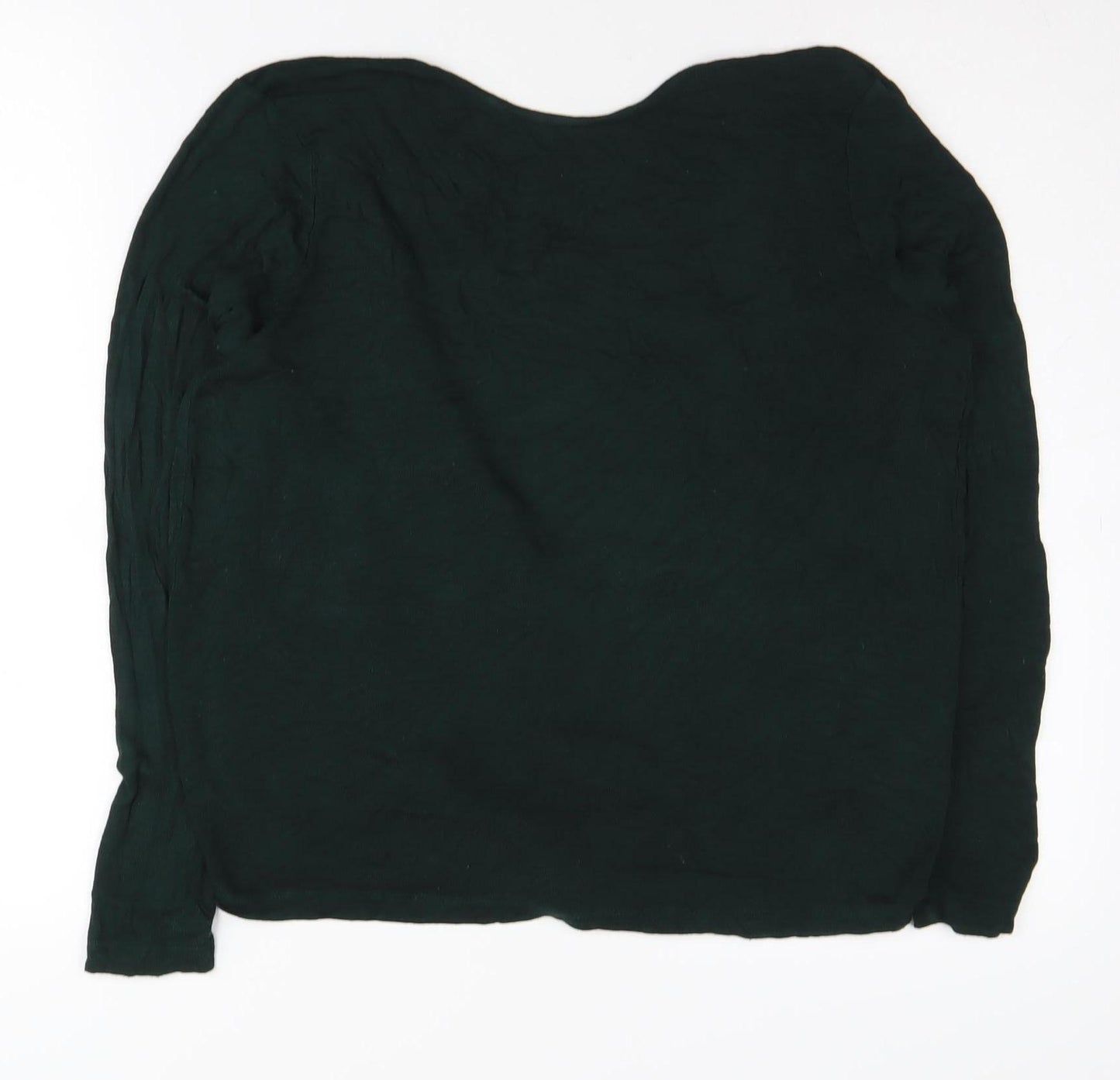 Only Women's Green Wrap Jumper Medium V-Neck, Long Sleeve