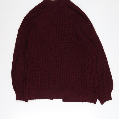 New Look Women's Red Knit Cardigan Medium