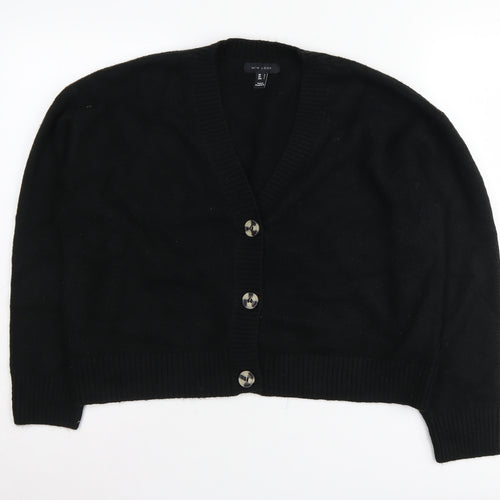 New Look Women's Black Cardigan - Large, Lightweight V-Neck
