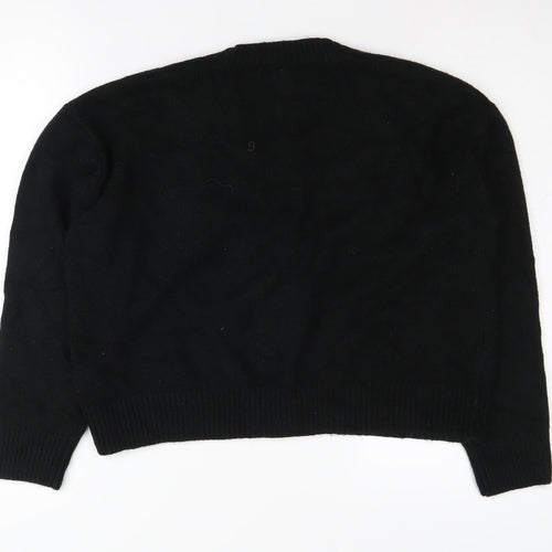 New Look Women's Black Cardigan - Large, Lightweight V-Neck