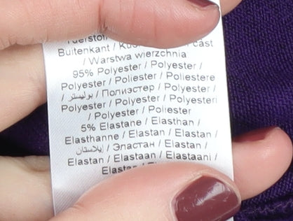 Fransa Women's Purple Pullover Crew Neck Jumper Size S