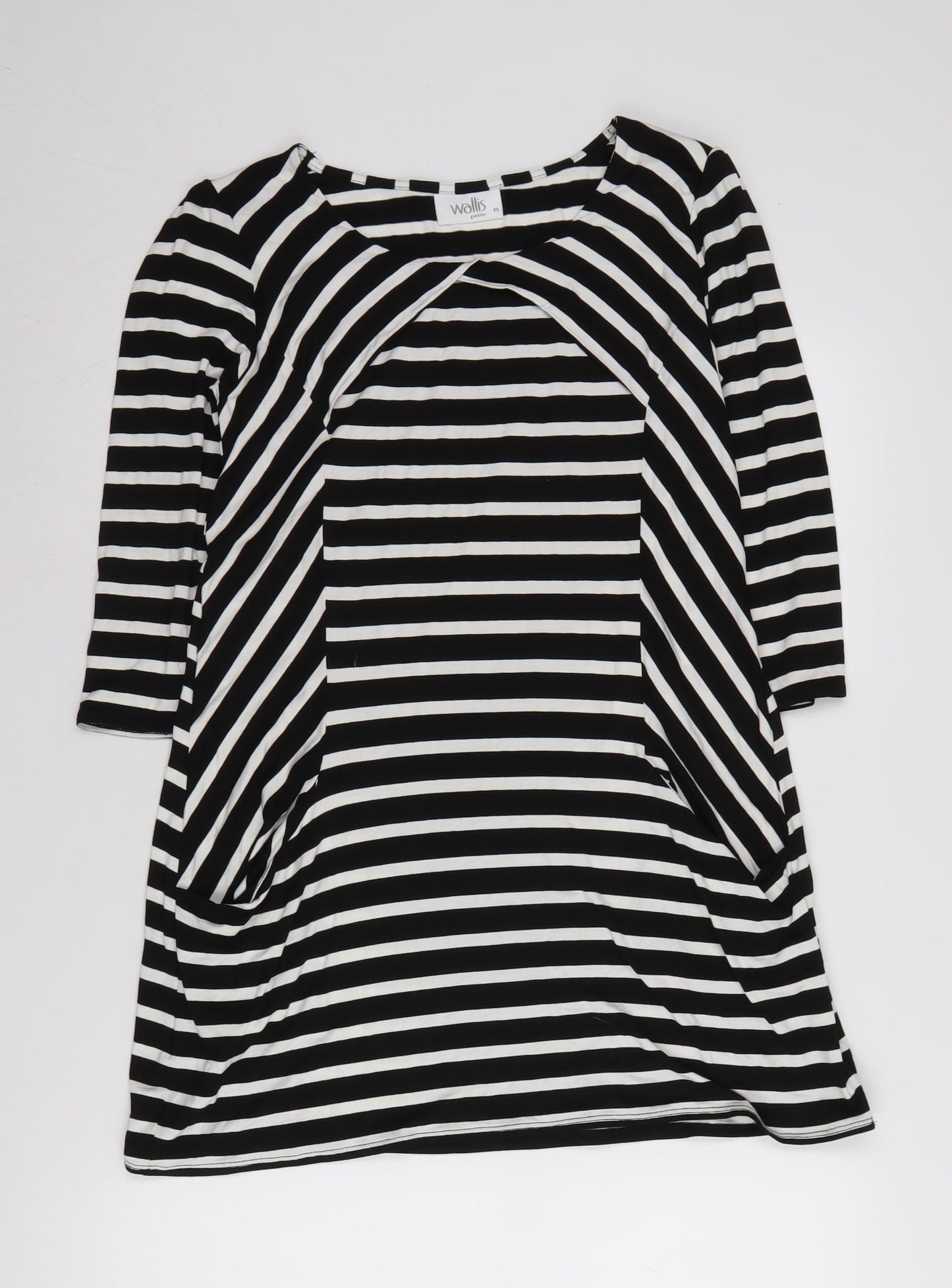 Wallis Petite Women's Black M Striped Jersey Dress