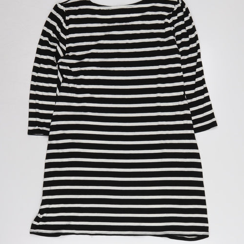Wallis Petite Women's Black M Striped Jersey Dress