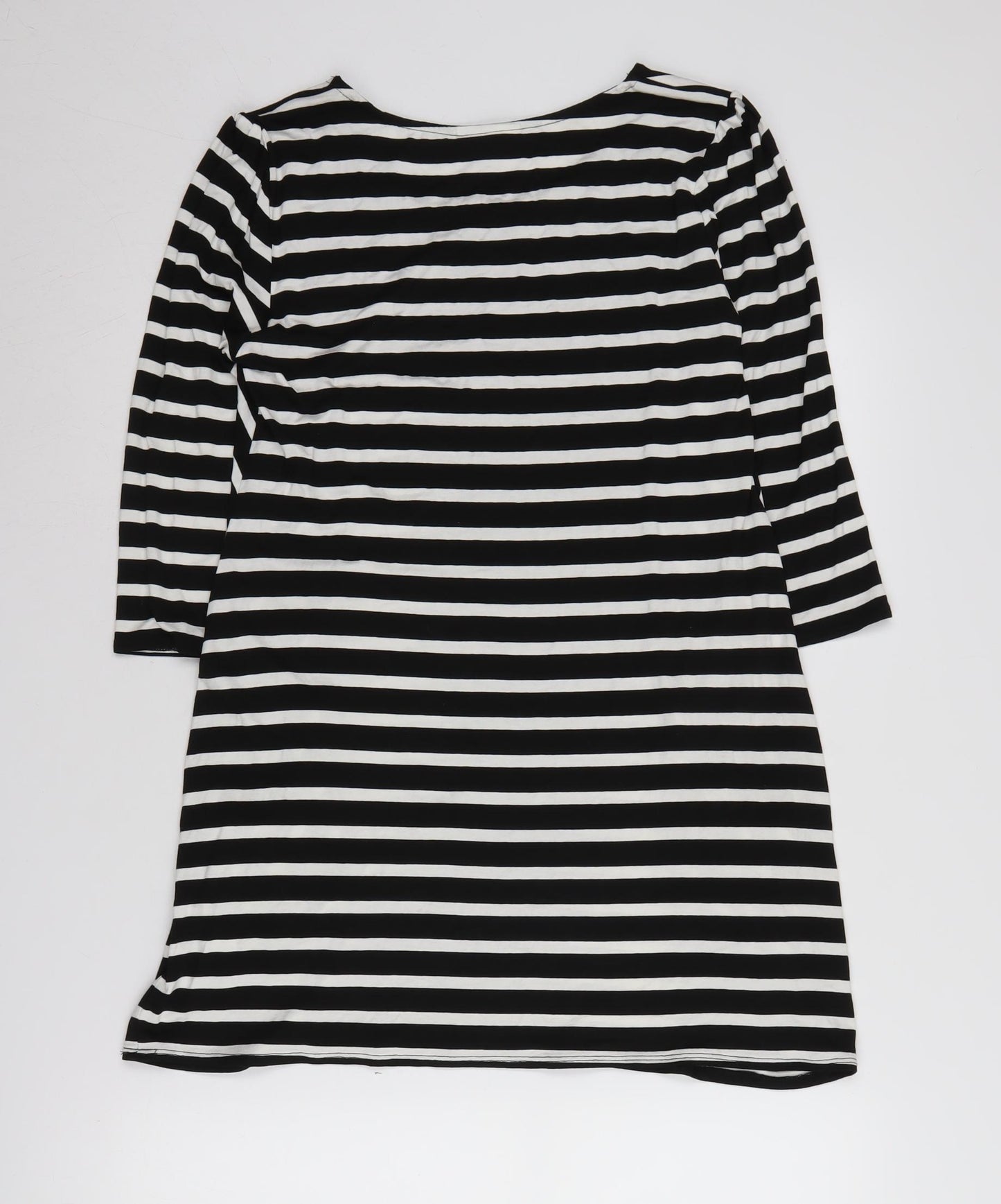 Wallis Petite Women's Black M Striped Jersey Dress