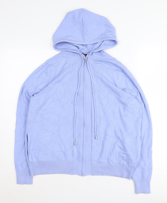 Marks and Spencer Women's Blue M Full Zip Hoodie