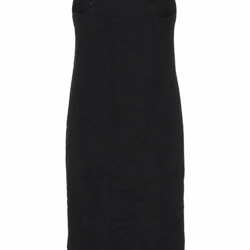 Marks and Spencer Women's Black Midi Slip Dress Size 10
