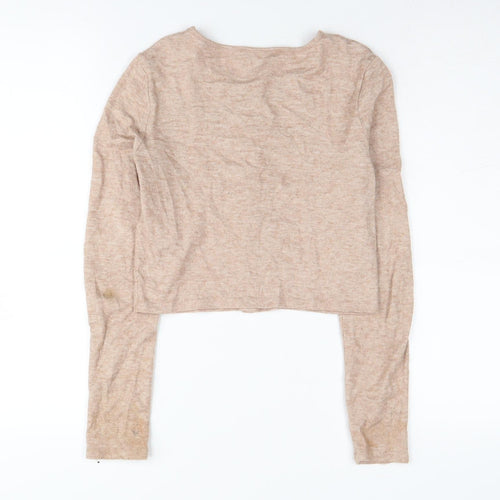 Zara Women's Beige M Cardigan Button Jumper