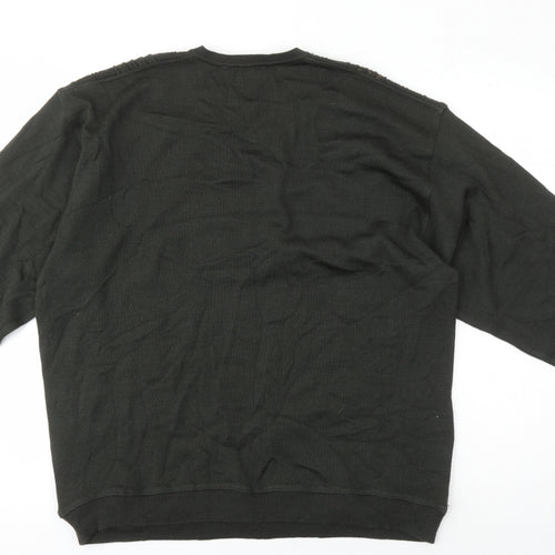 Wolsey Men's Green V-Neck Pullover Jumper 2XL