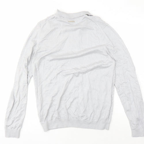 Jameson Carter Men's Grey Full Zip Jumper L