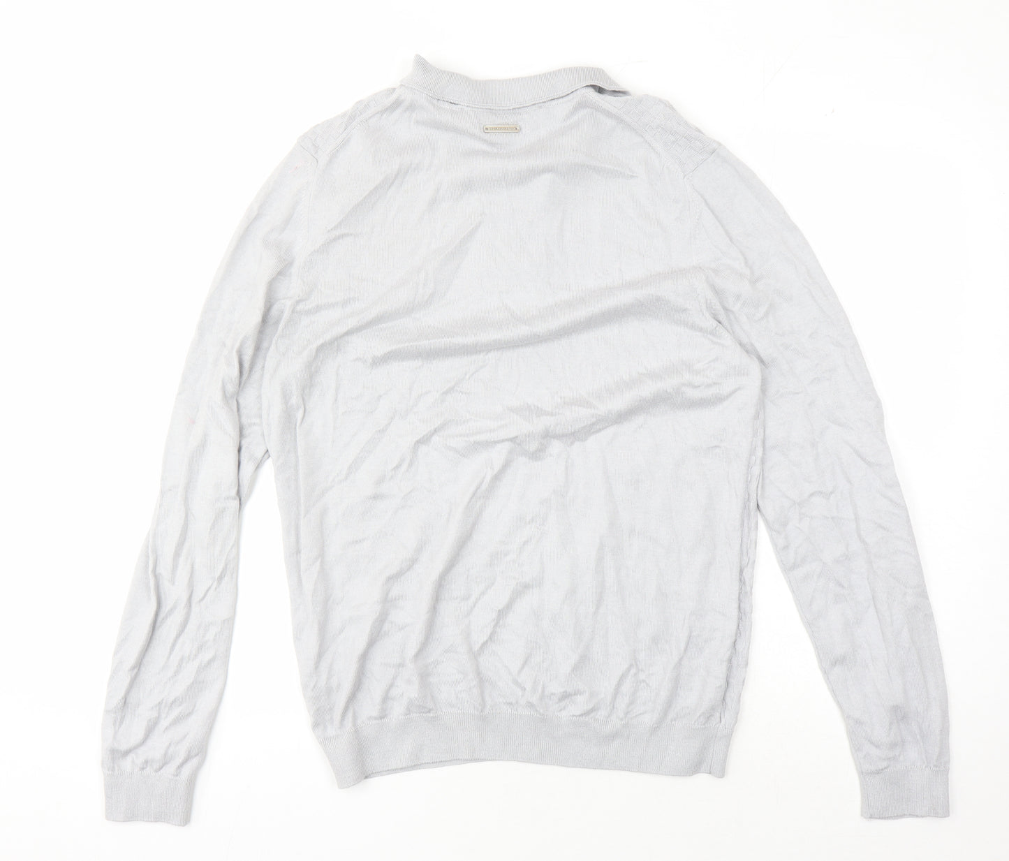 Jameson Carter Men's Grey Full Zip Jumper L