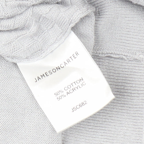 Jameson Carter Men's Grey Full Zip Jumper L