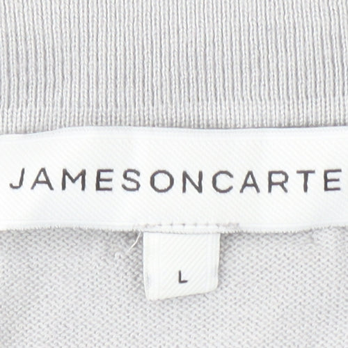 Jameson Carter Men's Grey Full Zip Jumper L