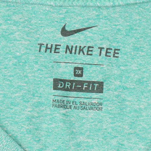 Nike Men's Green 2XL Dri-Fit Athletic Tee