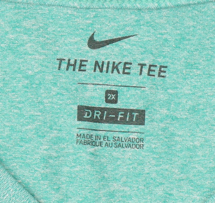 Nike Men's Green 2XL Dri-Fit Athletic Tee