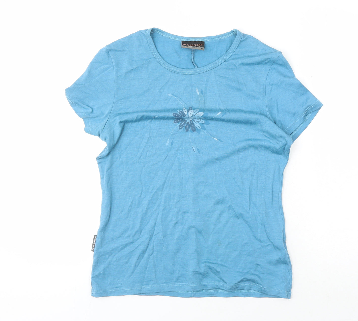 Icebreaker Women's Blue Merino Wool T-Shirt M