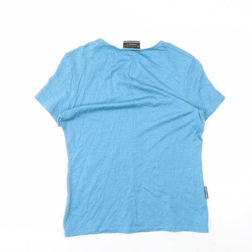 Icebreaker Women's Blue Merino Wool T-Shirt M