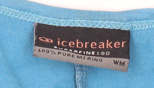 Icebreaker Women's Blue Merino Wool T-Shirt M