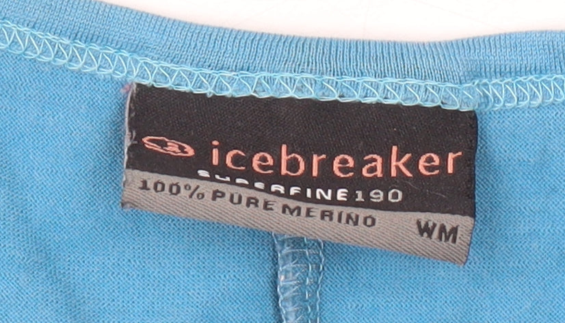 Icebreaker Women's Blue Merino Wool T-Shirt M