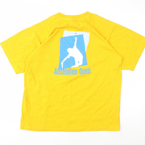 Nike Yellow Graphic Sports T-Shirt XS Unisex Adults