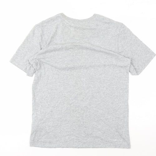 Nike Grey Men's Athletic Fit Crew Neck T-Shirt, Size S