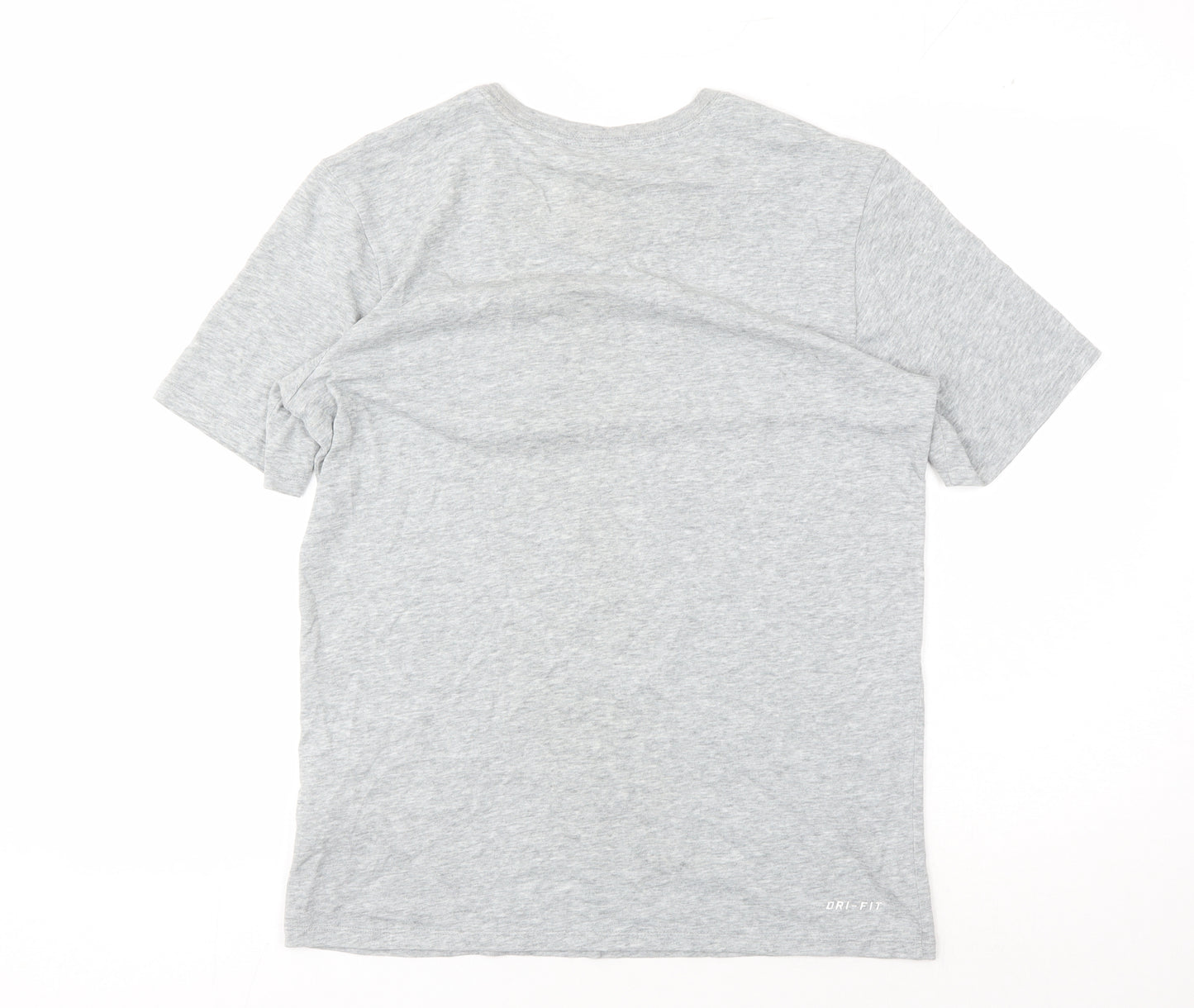 Nike Grey Men's Athletic Fit Crew Neck T-Shirt, Size S